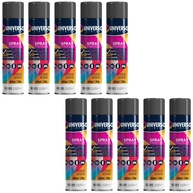 Tinta Spray 400ml Preto Fosco Uso Geral em Aço Ferro Couro Gesso Cerâmica | Universo | Kit 10 un - imagem 1
