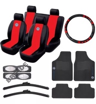 Kit Completo para Gol G1 a G5: Capas de Banco em Couro, Tapetes, Volante e Palhetas - imagem 1