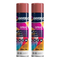 Tinta Spray 400ml Vermelho Uso Geral em Aço Ferro Couro Gesso Cerâmica | Universo | Kit 02 un - imagem 1