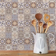 Adesivo de Azulejo Cozinha Português Lavanda 10x10 cm | 50 Unidades | Transforme sua Cozinha com Estilo Rústico Elegante - imagem 3