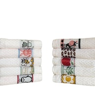 Kit 06 Toalhas de Cozinha Premium Atoalhadas 45x70cm 100% Algodão - Absorção Superior e Toque Macio - imagem 1