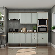 Cozinha Americana 5 Peças com Portas e Gavetas – Verde Mint - imagem 1