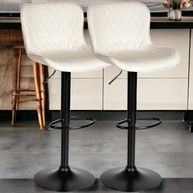 Kit 2 Banquetas Giratórias com Encosto - Design Moderno para Cozinha Americana e Balcão - imagem 2
