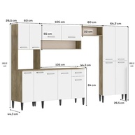 Cozinha Completa Arizona Plus com Armário e Balcão Carraro (Branco) - Design Moderno e Funcionalidade Total - imagem 3