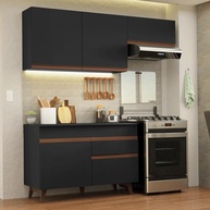 Cozinha Compacta 190cm Preta Reims Madesa - imagem 1