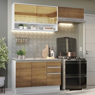 Cozinha Compacta 200cm Madesa Glamy: Prática e Elegante - imagem 1