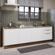 Cozinha Compacta 240cm Stella Madesa: Rustic & Branco - imagem 1
