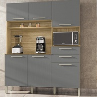 Cozinha Compacta 6 Portas Montesa: Freijó/Gris - imagem 1