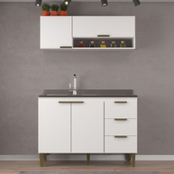 Cozinha Compacta Carol 4 Portas 3 Gavetas: Organize sua cozinha com estilo! - imagem 1