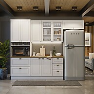 Cozinha Compacta Emily: Seu Sonho Branco Realizado! - imagem 1