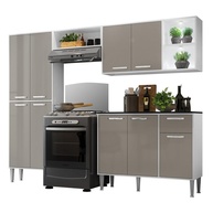 Cozinha Compacta Xangai: 4 Pçs, LED e Design! - imagem 1
