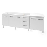 Cozinha Completa 140cm: Gabinete e Balcão Multiuso Serena - imagem 1