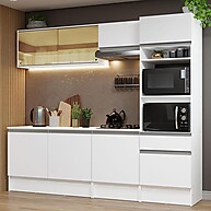 Cozinha Completa 240cm Madesa: Seu Sonho Branco! - imagem 1