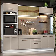 Cozinha Completa 270cm Branco/Crema – Espaço e Estilo na Sua Casa - imagem 1