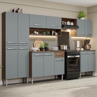 Cozinha Completa 293cm Emilly Madesa: Rustic/Cinza - imagem 1