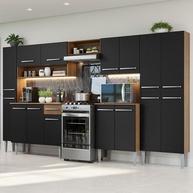 Cozinha Completa 325cm Emilly: Rustic & Preto - imagem 1