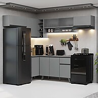 Cozinha Completa 405cm Cinza Nice Madesa - imagem 1