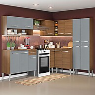 Cozinha Completa 417cm Emilly Madesa: Canto e Rustic! - imagem 1