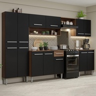 Cozinha Completa Madesa Emilly: Rustic/Preto - imagem 1