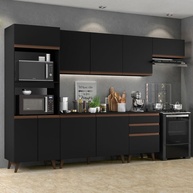 Cozinha Completa Madesa Reims: Preto e Sofisticação - imagem 1