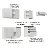 Cozinha Completa Madesa Acordes 260003 100% MDF com Design Moderno e Ampla Organização - imagem 5