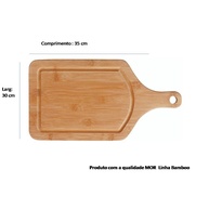 Tábua de Corte em Bambu 50x30 cm - Ideal para Churrasco e Cozinha - imagem 2