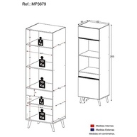 Paneleiro 2 Portas Veneza Gb Multimóveis - Organize sua Cozinha com Estilo e Funcionalidade - imagem 3