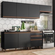 Cozinha Madesa Reims: Design e Praticidade em Preto - imagem 1