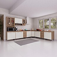 Cozinha Modulada Fidelitá Paris: Elegância e Espaço Inteligente - imagem 1
