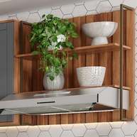 Aéreo Ripado Nogal Carraro: Elegância na Cozinha - imagem 2