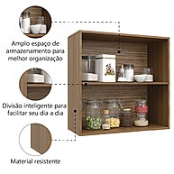 Armário Suspenso Paris Nogal/Verde – Espaço e Estilo na Cozinha - imagem 2