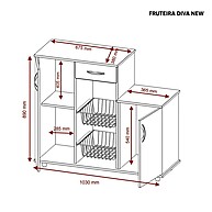 Fruteira Multiuso Diva: Organização e Estilo na Cozinha - imagem 2