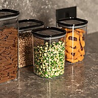 Pote Hermético Quadrado 1L Duo Lock – Organização Total na Cozinha - imagem 2