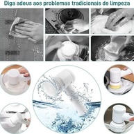 Escova Elétrica de Limpeza Portátil 5 em 1 Sem Fio - Limpador Multiuso Prático para Cozinha e Banheiro - imagem 5