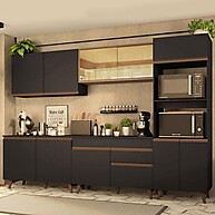 Cozinha Reims Madesa: Preto & Rustic 🤩 - imagem 1
