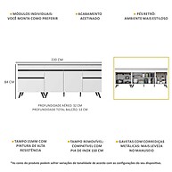 Kit Balcão Cozinha 150cm + 70cm Veneza – Espaço e Estilo na Sua Cozinha - imagem 2