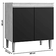 Armário Athena 2 Portas: Elegância e Praticidade na Sua Cozinha - imagem 2
