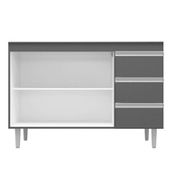 Balcão de Pia Cinza Fosco 100cm: Organize sua Cozinha! - imagem 2