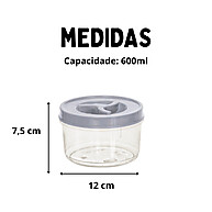 Potes Multiuso 600ml: Organize sua Cozinha! - imagem 1