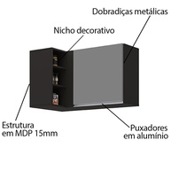 Armário Aéreo de Canto Austin: Organize sua Cozinha! - imagem 2