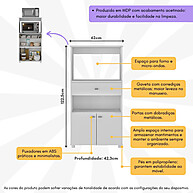 Balcão Forno e Microondas Branco – Organize sua Cozinha - imagem 2