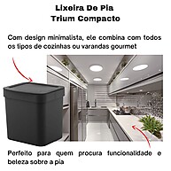 Lixeira de Pia Compacta: Organize sua Cozinha! - imagem 2