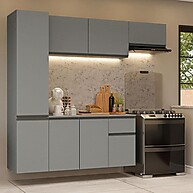 Cozinha Suspensa 220cm Cinza Nice Madesa - imagem 1