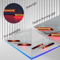Kit Refletor LED Para-choque Traseiro Honda CR-V 2010-2011: Segurança e Estilo com Luzes de Freio e DRL - imagem 3