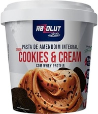 Absolut Nutrition, Pasta de amendoín gourmet, adoçado com stévia, Sabor cookies and cream, 1 kilo - imagem 1
