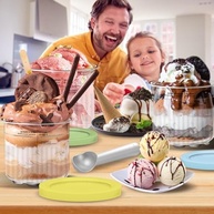 Gropecan 24 Oz Deluxe Creami Pints e Tampas para Ninja- 2 Unidades 11 Em 1 Recipientes para Sorvete Cremoso, Copos, Potes, Cubas, Conjunto de Latas, Pote de Smoothie Compatível com () - imagem 3