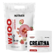 Creatina + Whey: Kit Samurai & W100 Nutrata - imagem 1