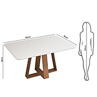 Conjunto Sala de Jantar 6 Cadeiras Kiara + Ayla Creme - imagem 2