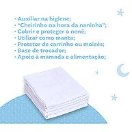 Fralda Pinte e Borde BR 70x70cm – 5 Unidades Cremer - imagem 2