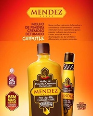 Kit Molho Pimenta Mendez 450ml 12 Cremosa Defumada Chipotle - imagem 4